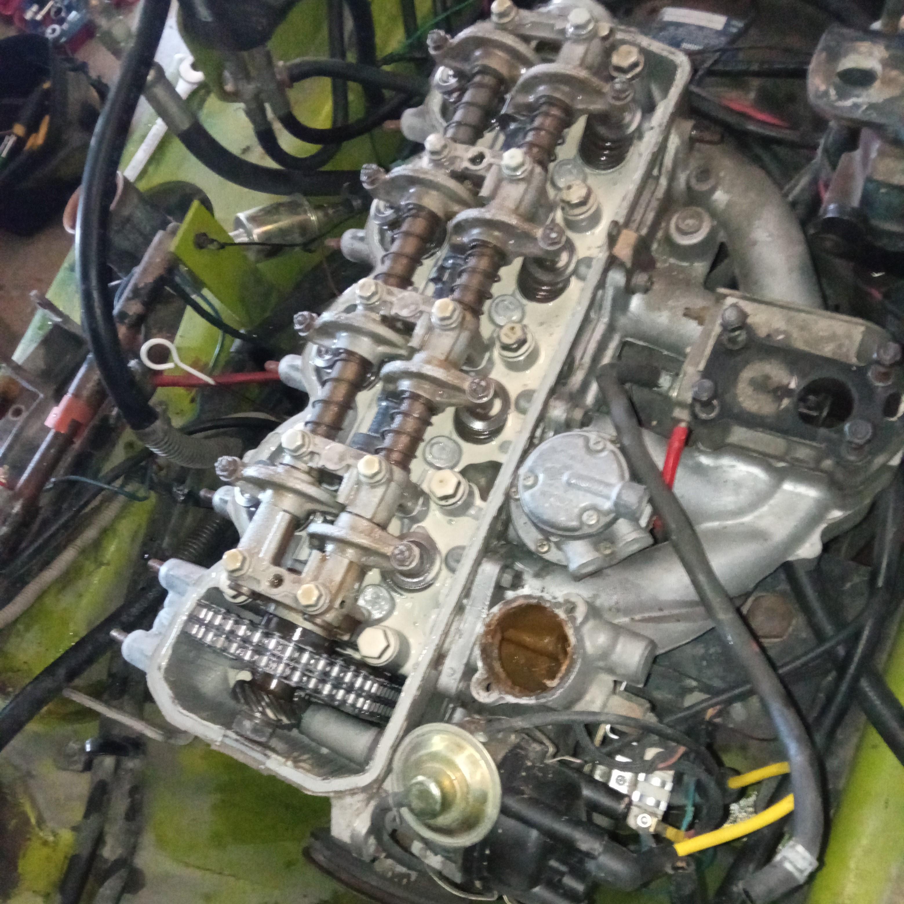 Montacargas antes de reparación